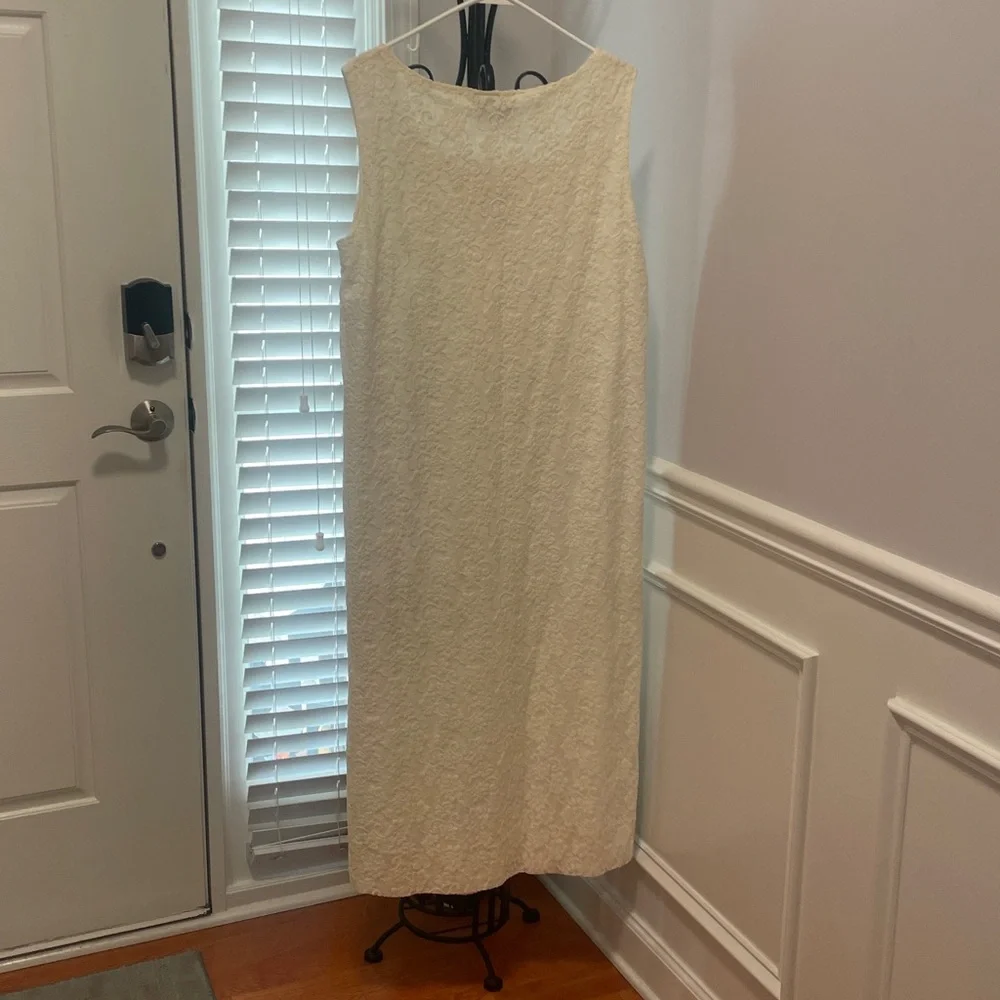 Carole Little Cream Lace Maxi‎ Dress